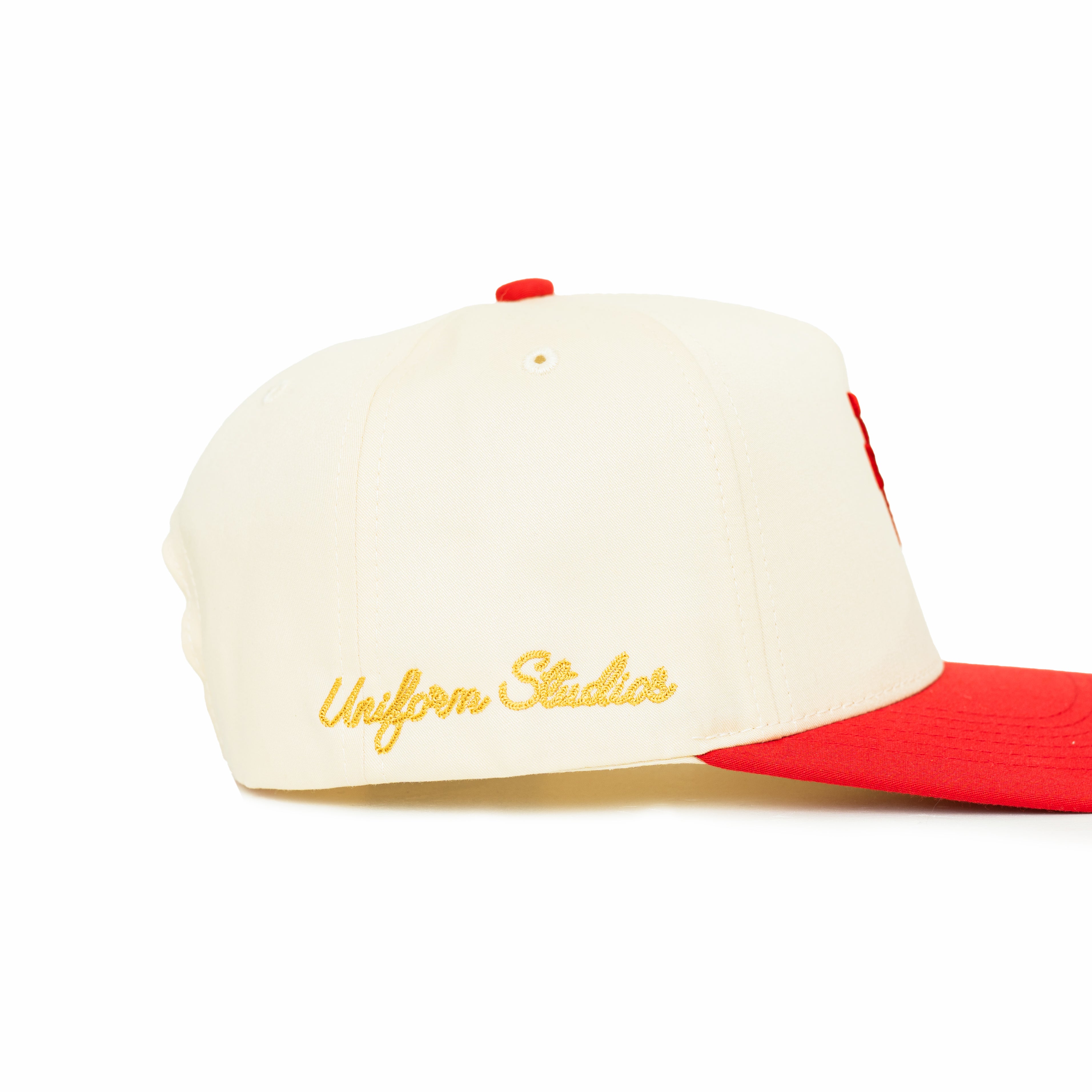 LA Summer Essential 5 Panel Snapback (Cream/Red) – UNIFORM STUDIOS